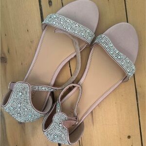 Sparkling Crystal Sandals - Lavender